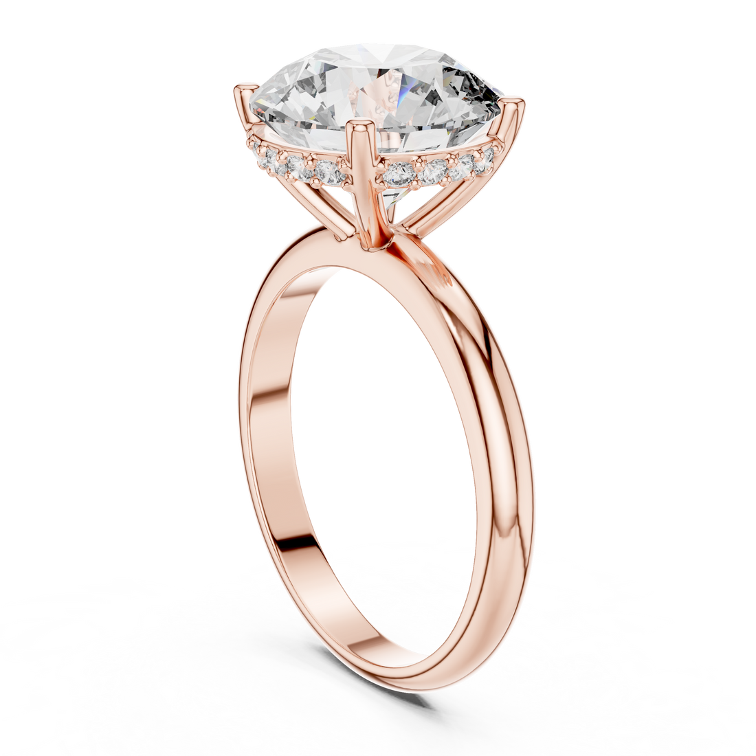LR-0051 - Solitaire Round Ring - White Gold