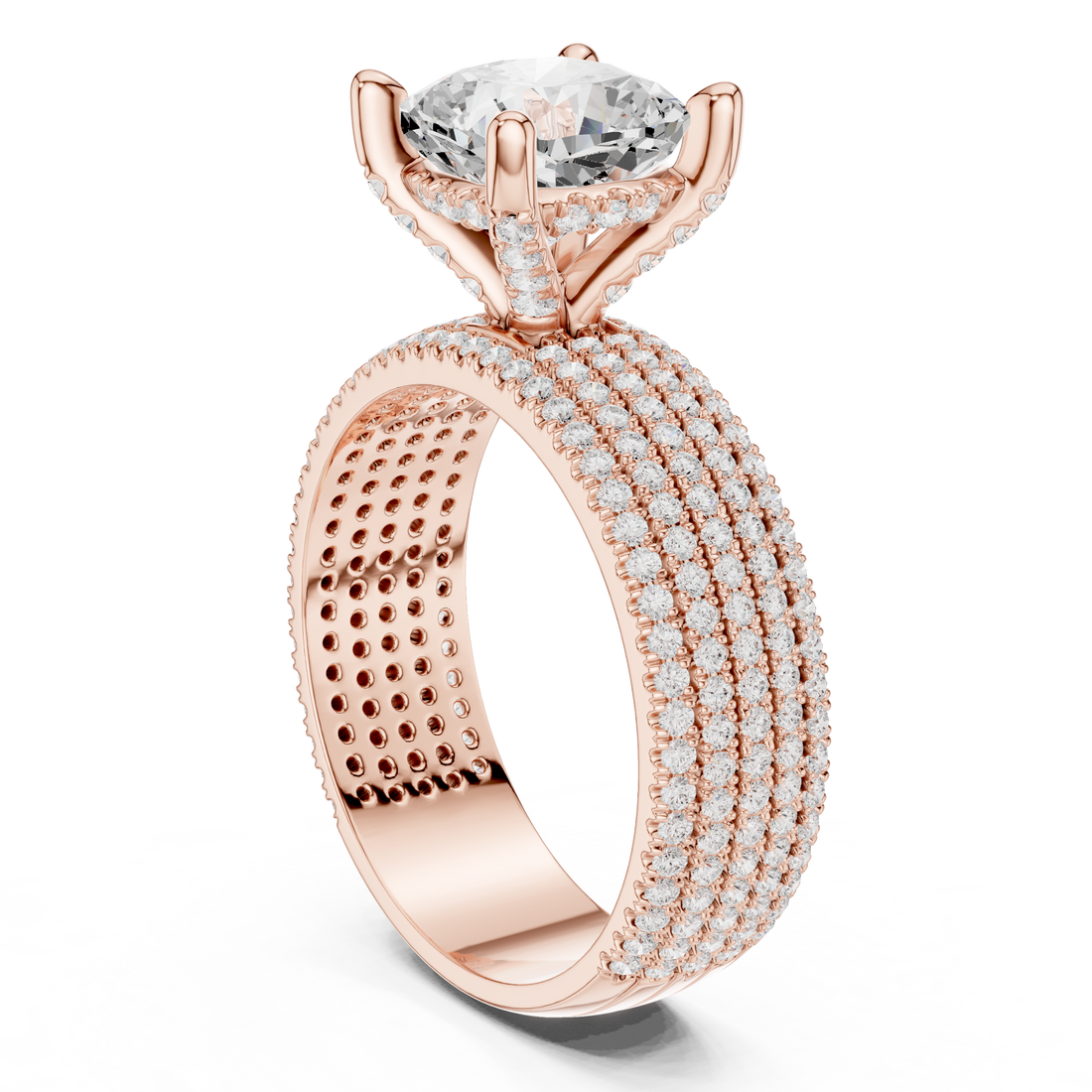 DDLR-261-CU - Solitaire Cushion Ring - White Gold