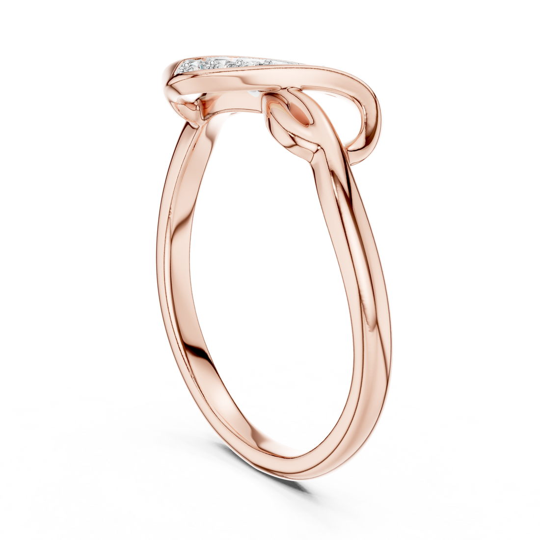 12#10001@L - Fashion None Ring - White Gold