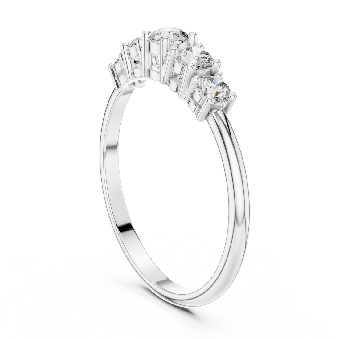 HLR-105 - Eternity Round Ring - White Gold