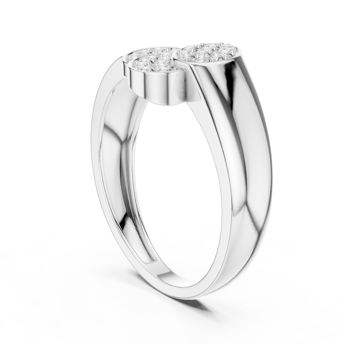 LR-01 (47) - Bypass Round Ring - White Gold