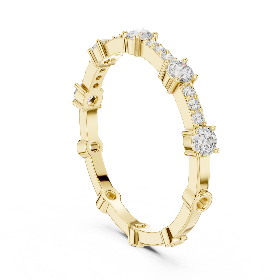 SBWR(69) - Fashion Round Ring - White Gold