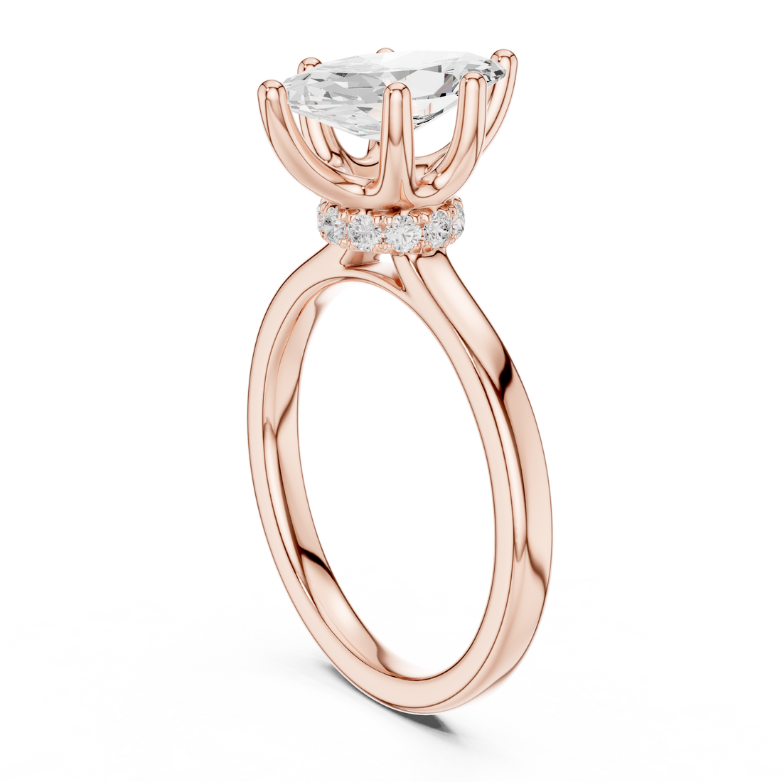 DDLR-176 -MQ - Solitaire Marquise Ring - White Gold