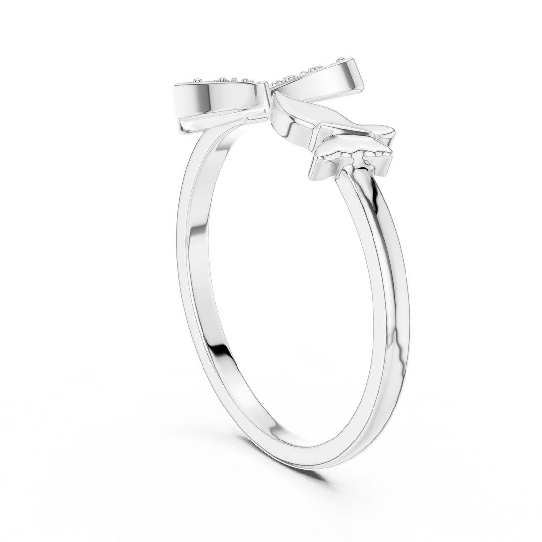 12#10024@L - Fashion Unknown Ring - White Gold