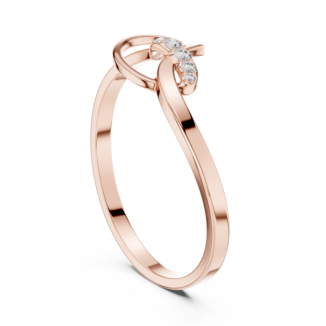 1 (158) - Bypass Round Ring - White Gold