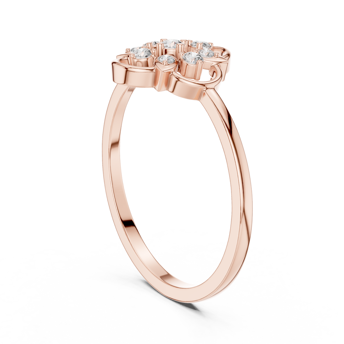 DR-6280 - Fashion Round Ring - White Gold