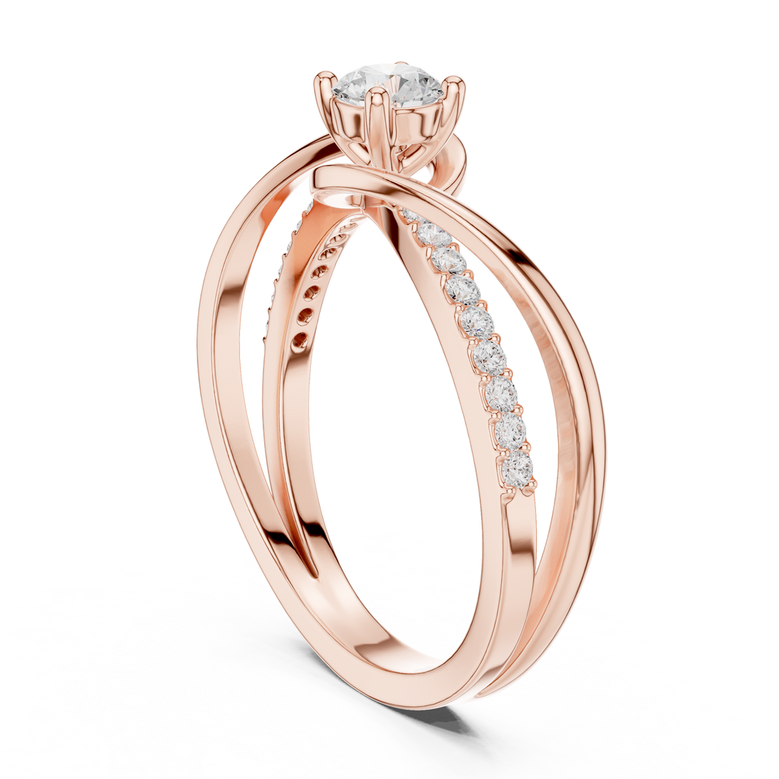 SBWR(39) - Fashion Round Ring - White Gold