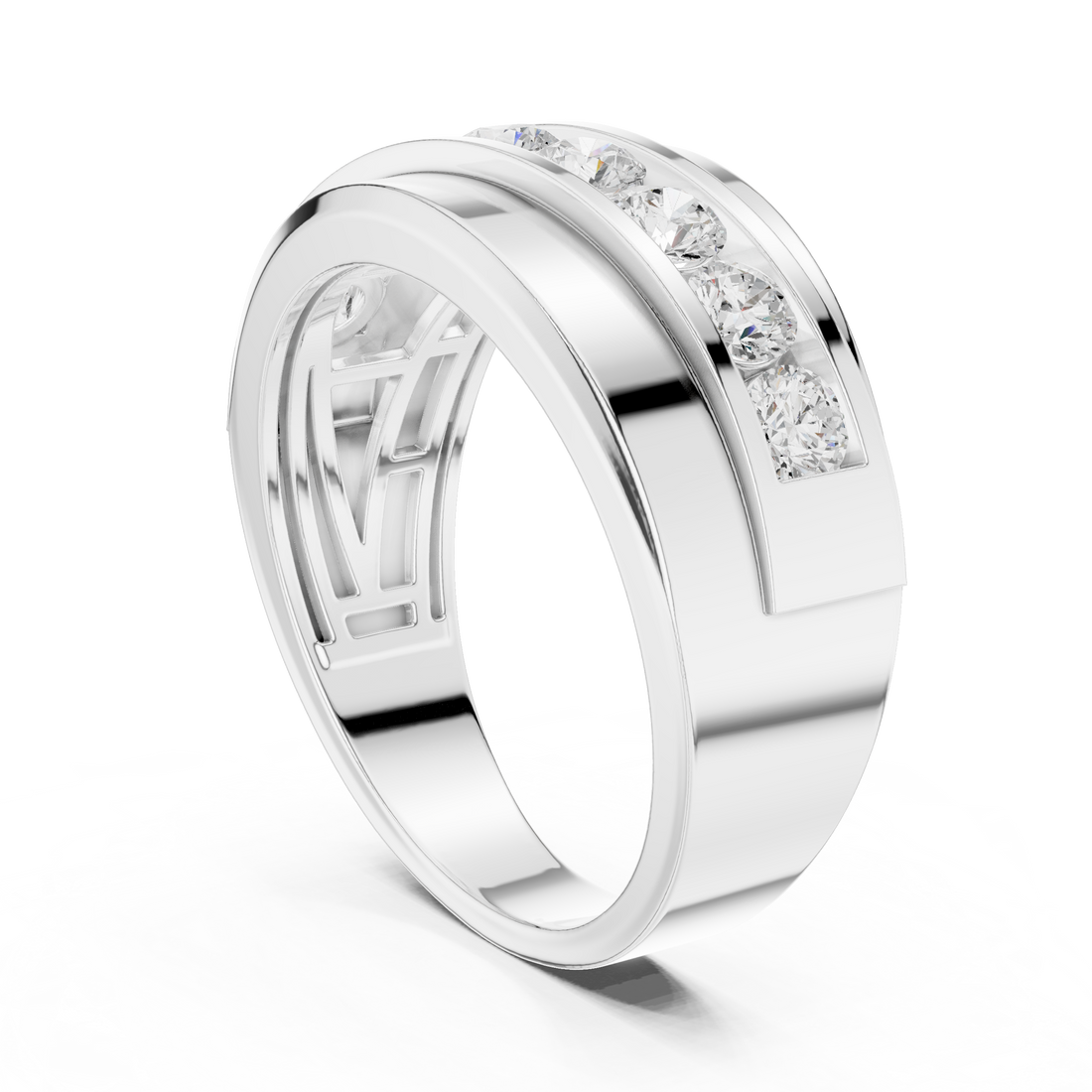 DDLR-391 - Fashion Round Ring - White Gold