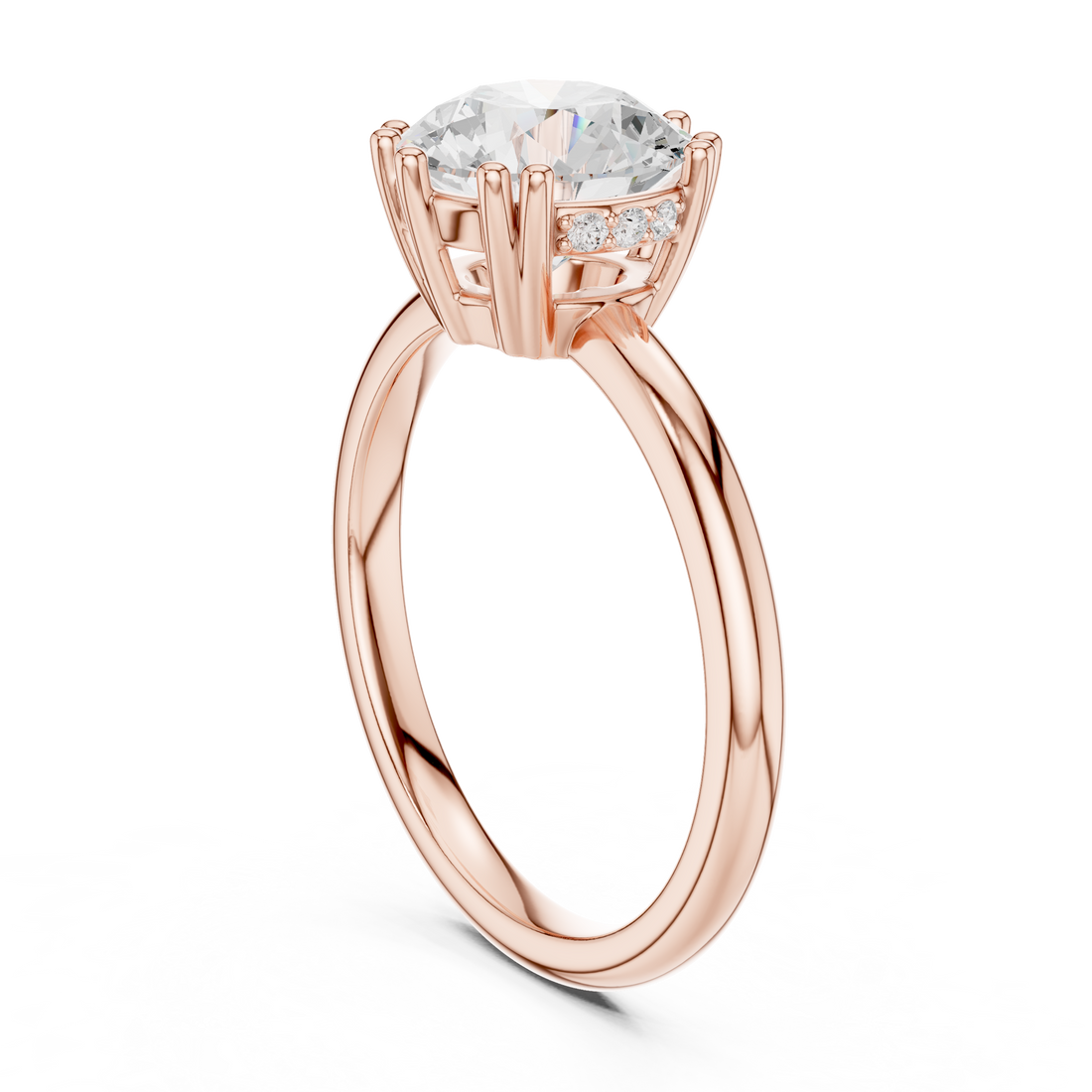 DDLR-254 - R00847-RD - Solitaire Round Ring - White Gold