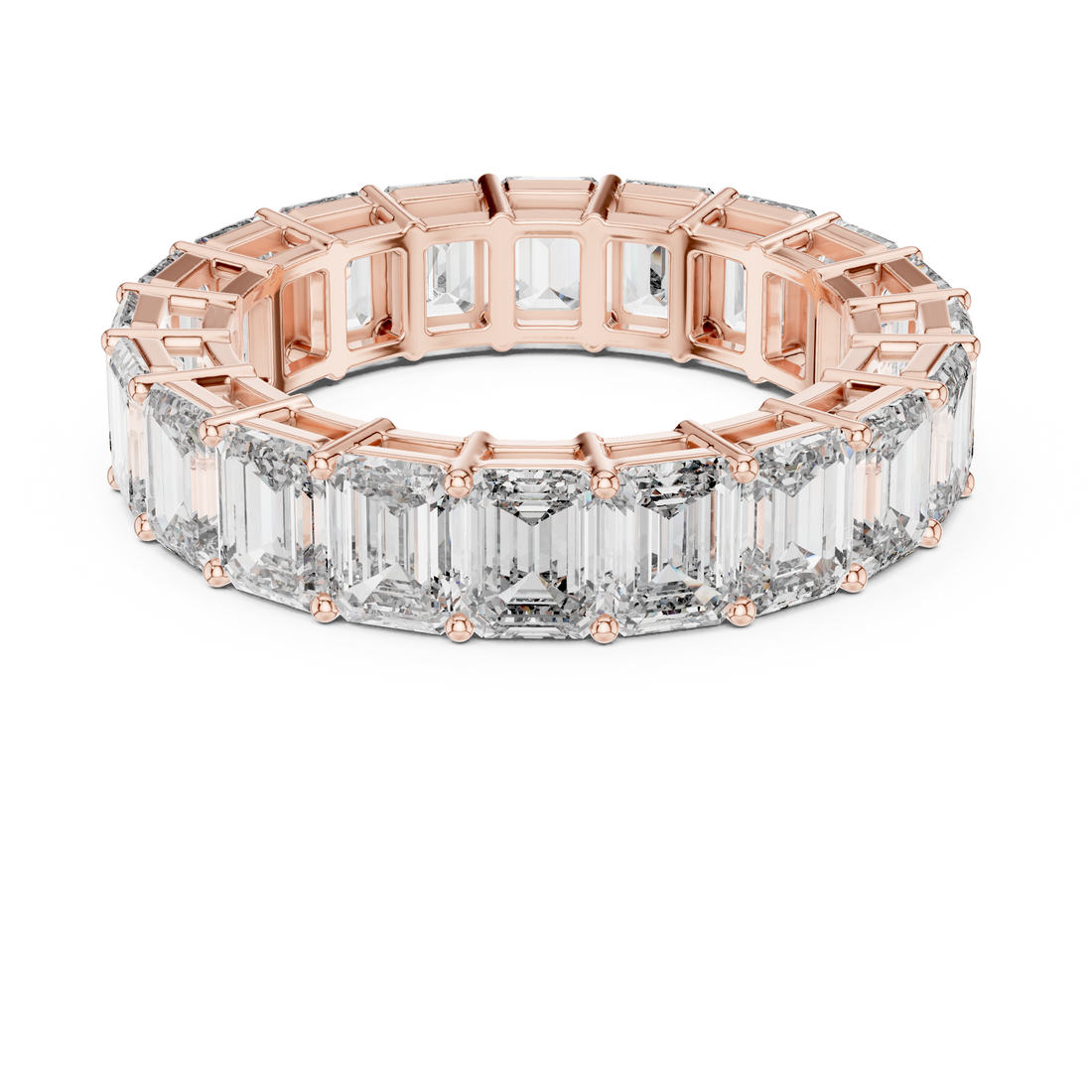 Eternity Ring - Emerald | DDLR-207 - Rose Gold