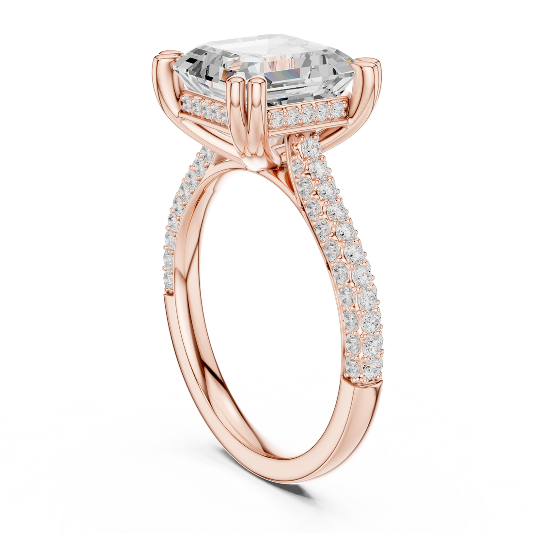 DDLR-952 - Solitaire Asscher Ring - White Gold