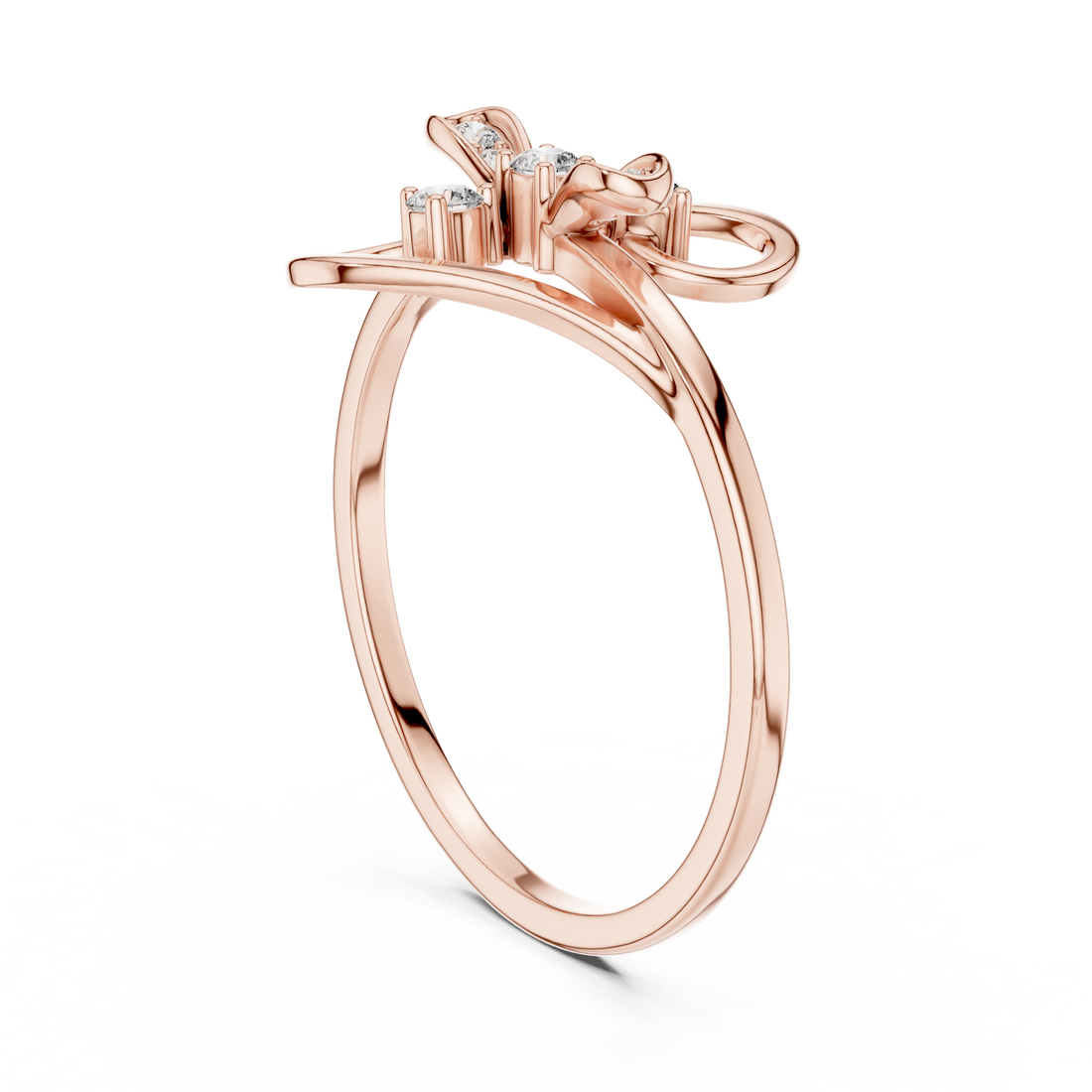 1 (247) - Fashion Round Ring - Rose Gold