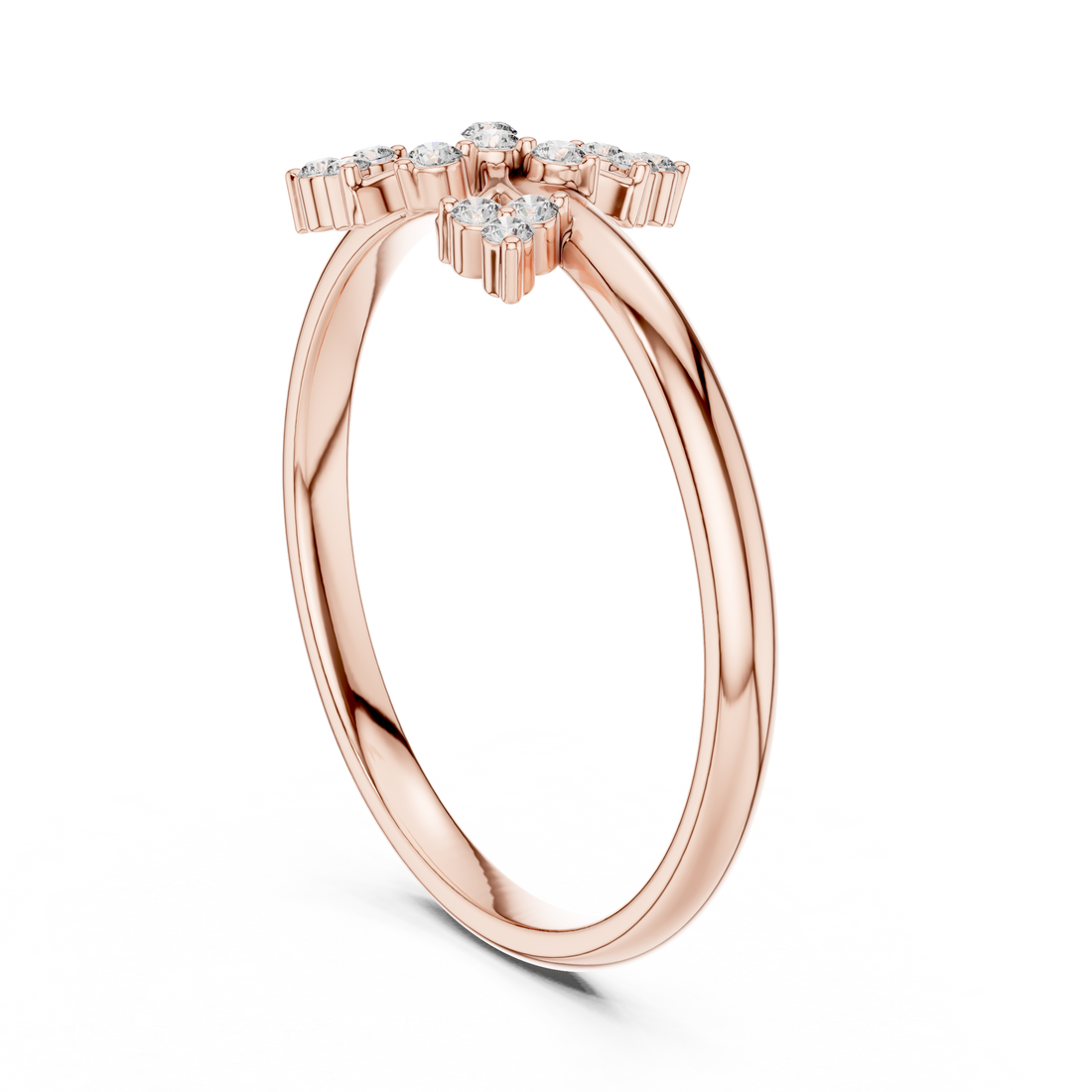 1 (270) - Fashion Round Ring - Rose Gold