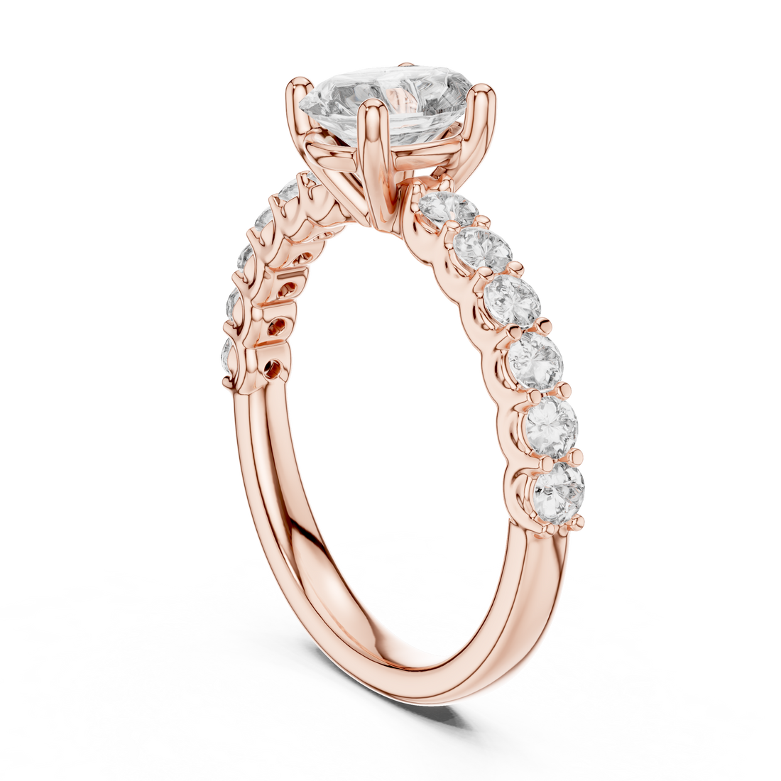 667 - Solitaire Oval Ring - White Gold