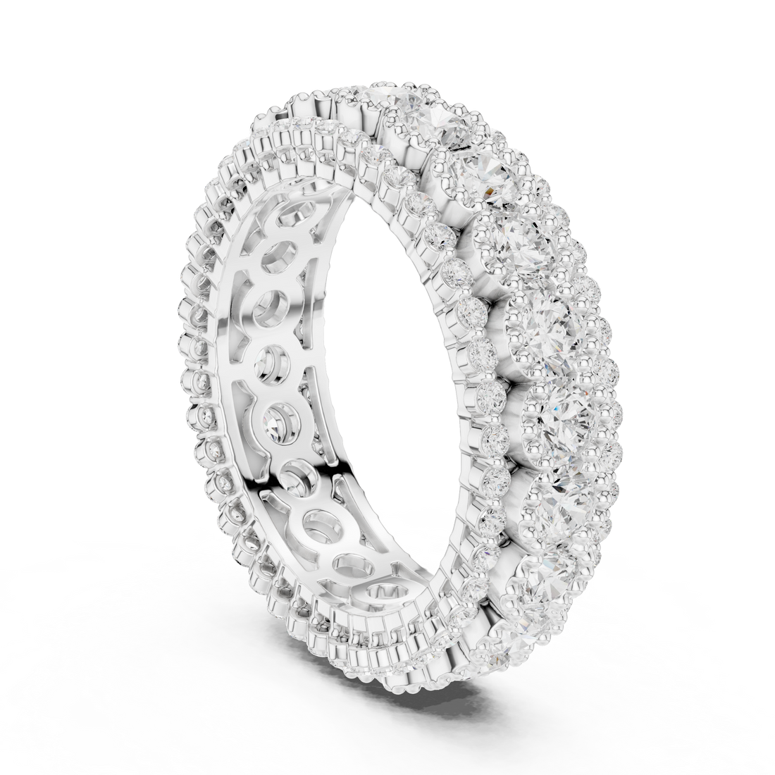 DDLR-367 - Eternity Round Ring - White Gold