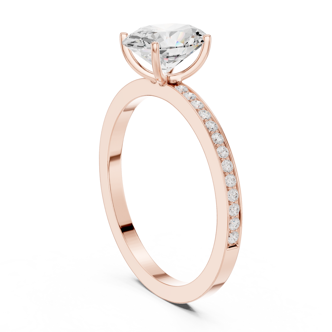 DDLR-1061 - Solitaire Oval Ring - White Gold