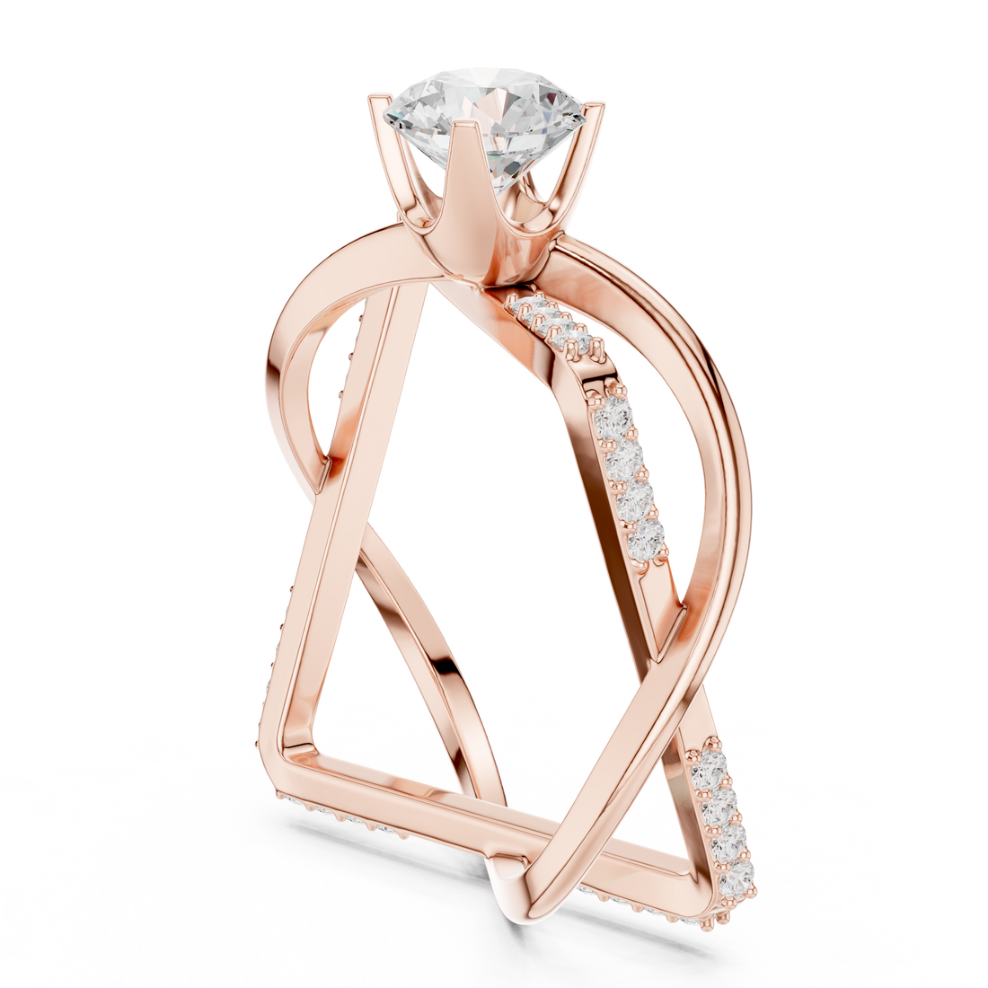 SBWR(50) - Fashion Round Ring - White Gold
