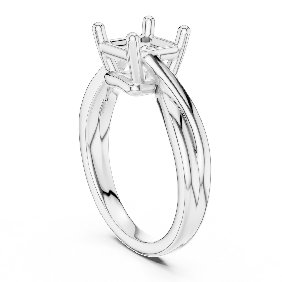 DDLR-112 - R00705-AC - Solitaire Asscher Ring - White Gold