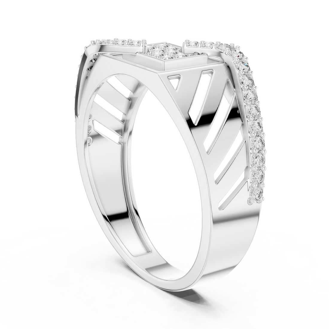 LR-01 (25) - Fashion Unknown Ring - White Gold