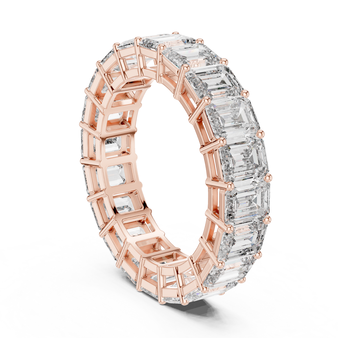 DDLR-207 - Eternity Emerald Ring - White Gold
