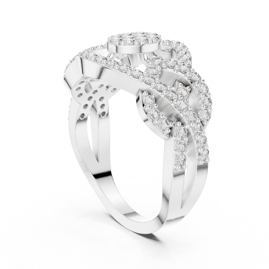 9#10062L - Fashion Oval Ring - White Gold