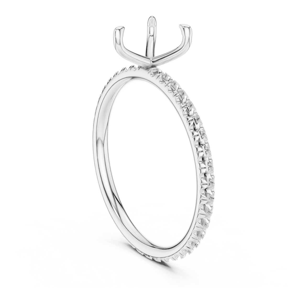 15 HR - Solitaire Heart Ring - White Gold