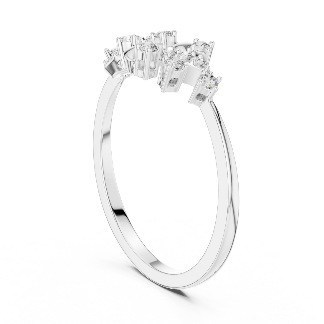 LR-01 (68) - Fashion Round Ring - White Gold
