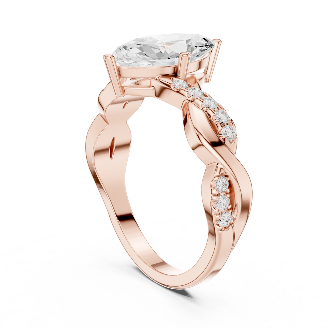 DDLR-1104 - Solitaire Marquise Ring - White Gold
