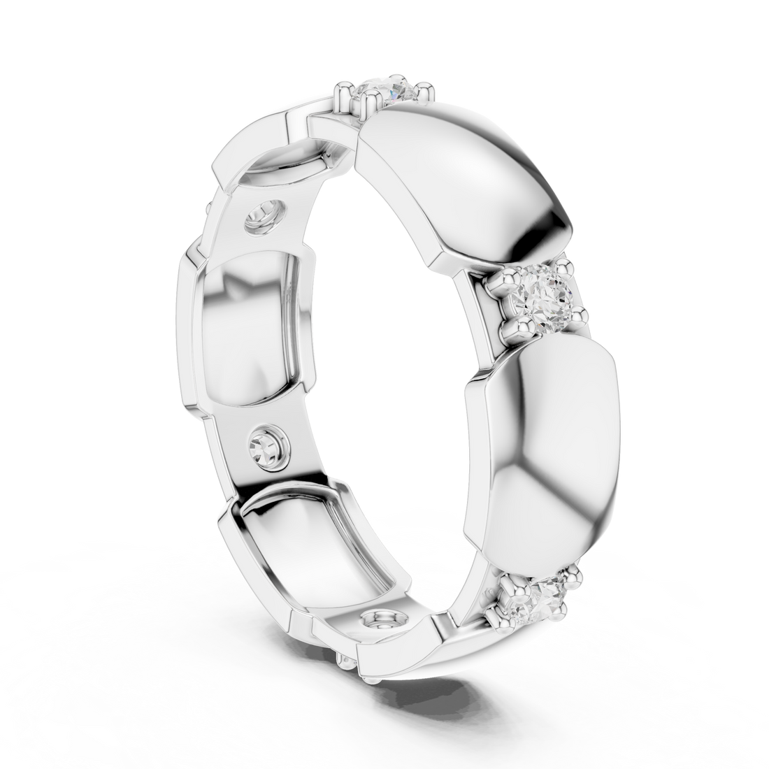 R3 - Eternity Round Ring - White Gold