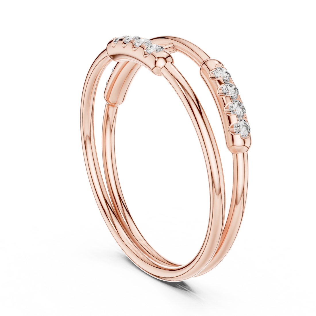 1 (202) - Bypass None Ring - White Gold