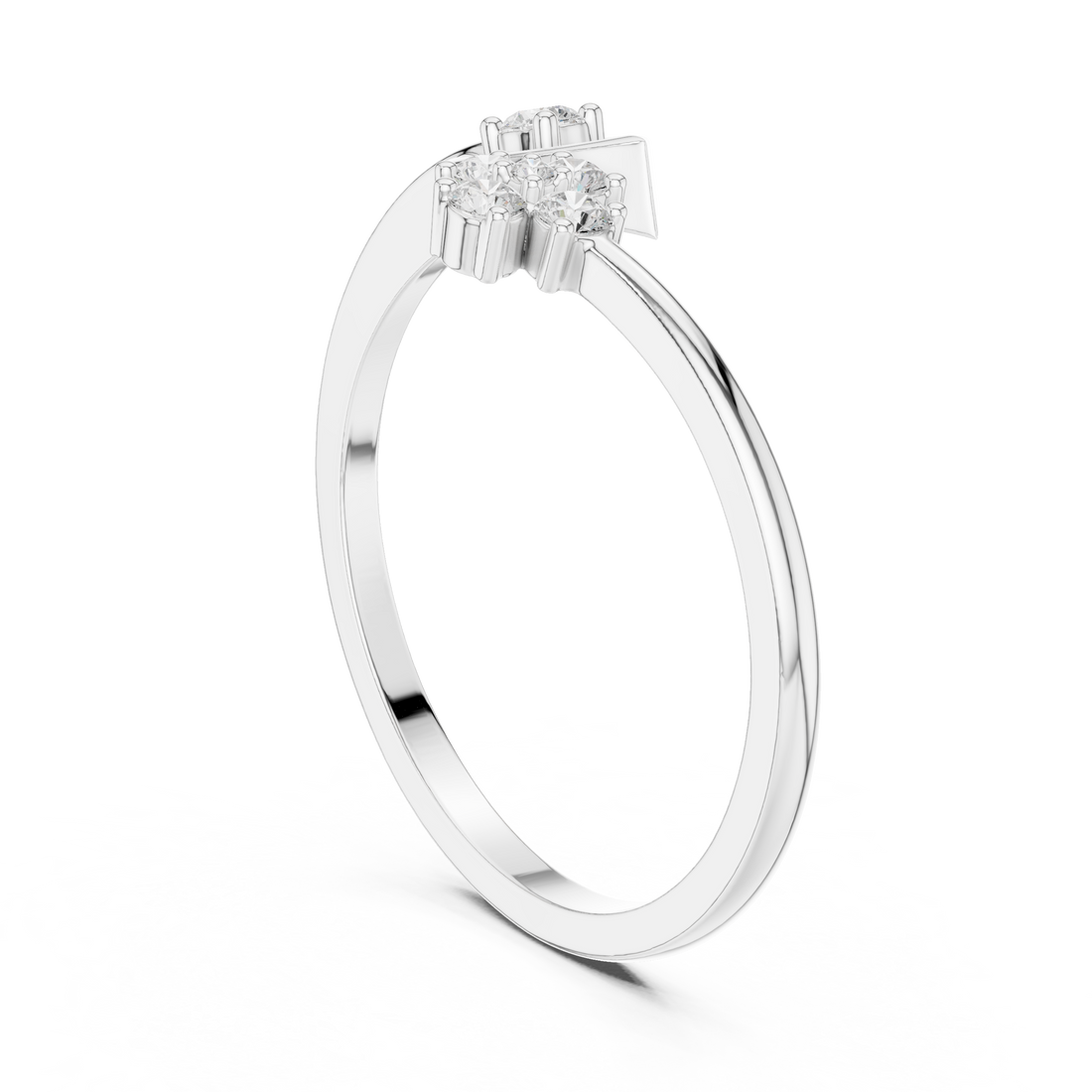 HLR-79 - Fashion Round Ring - White Gold