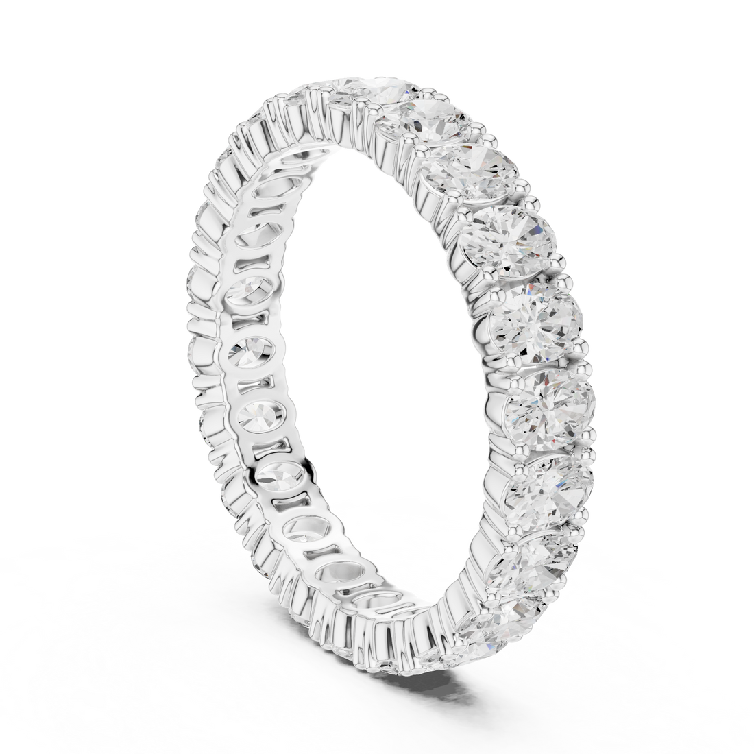 DDLR-621 - Eternity Oval Ring - White Gold
