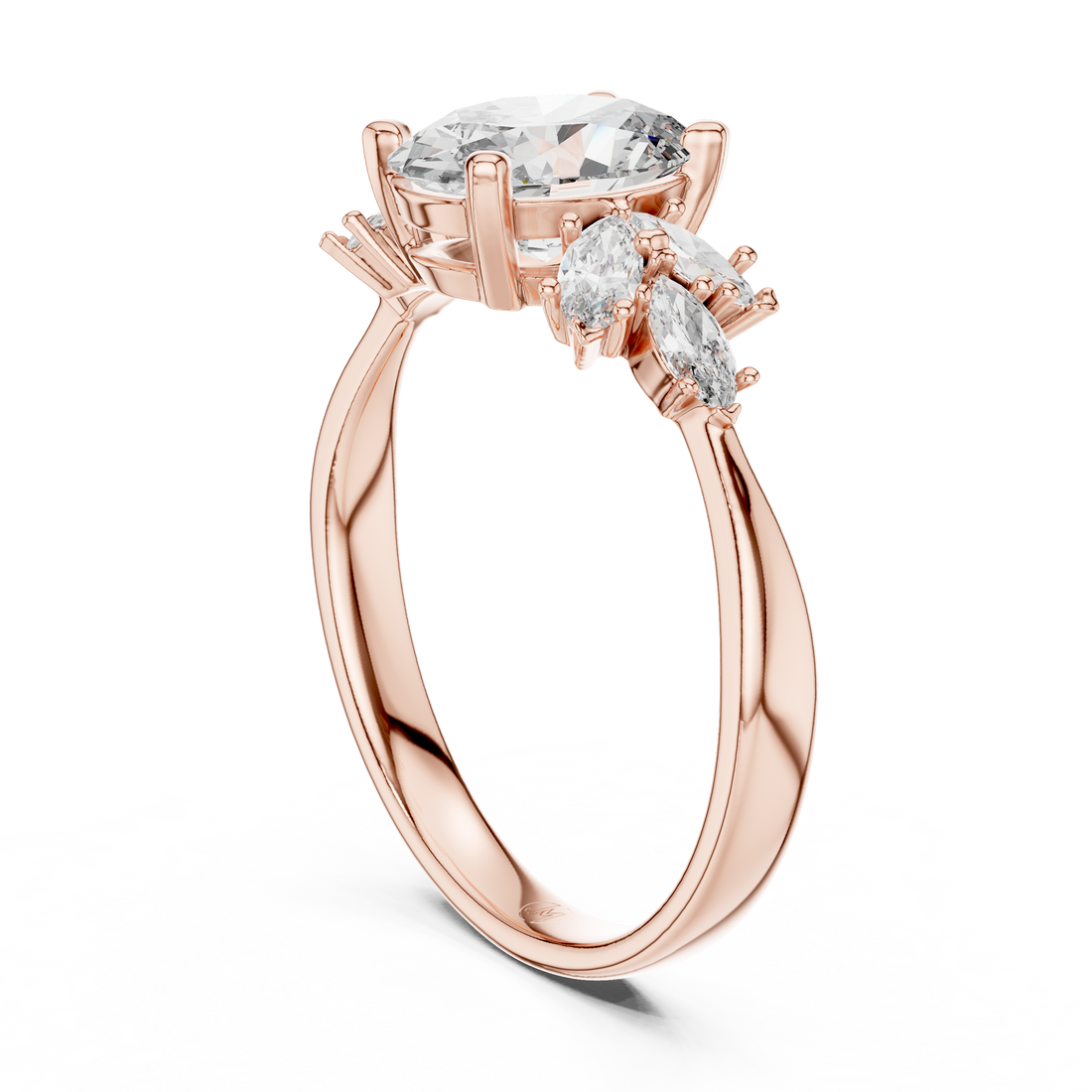 Three Stone Ring - Oval | 20#10002L - White Gold