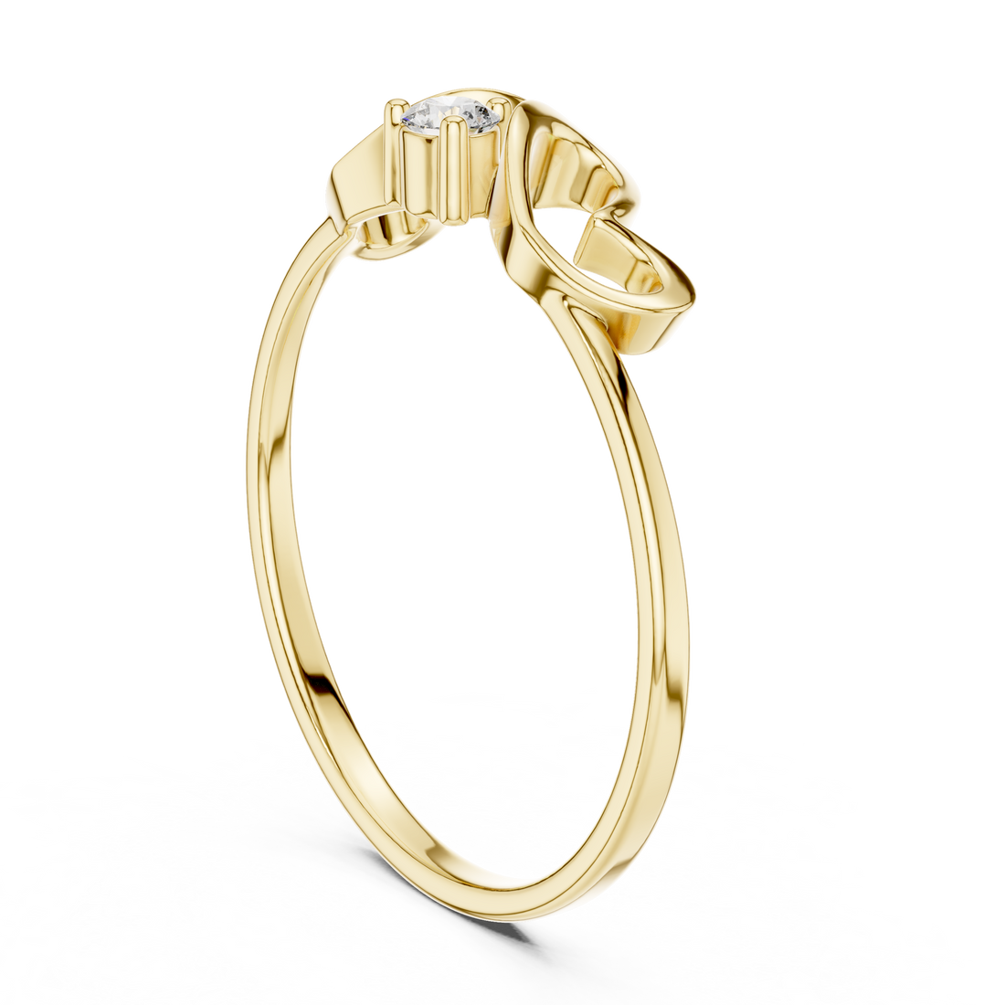 1 (243) - Fashion Round Ring - White Gold
