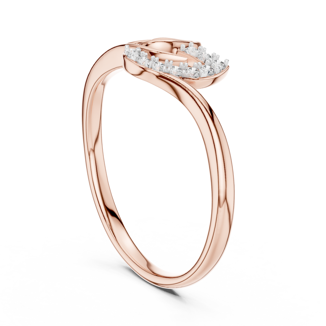 12#10047@L - Fashion None Ring - White Gold