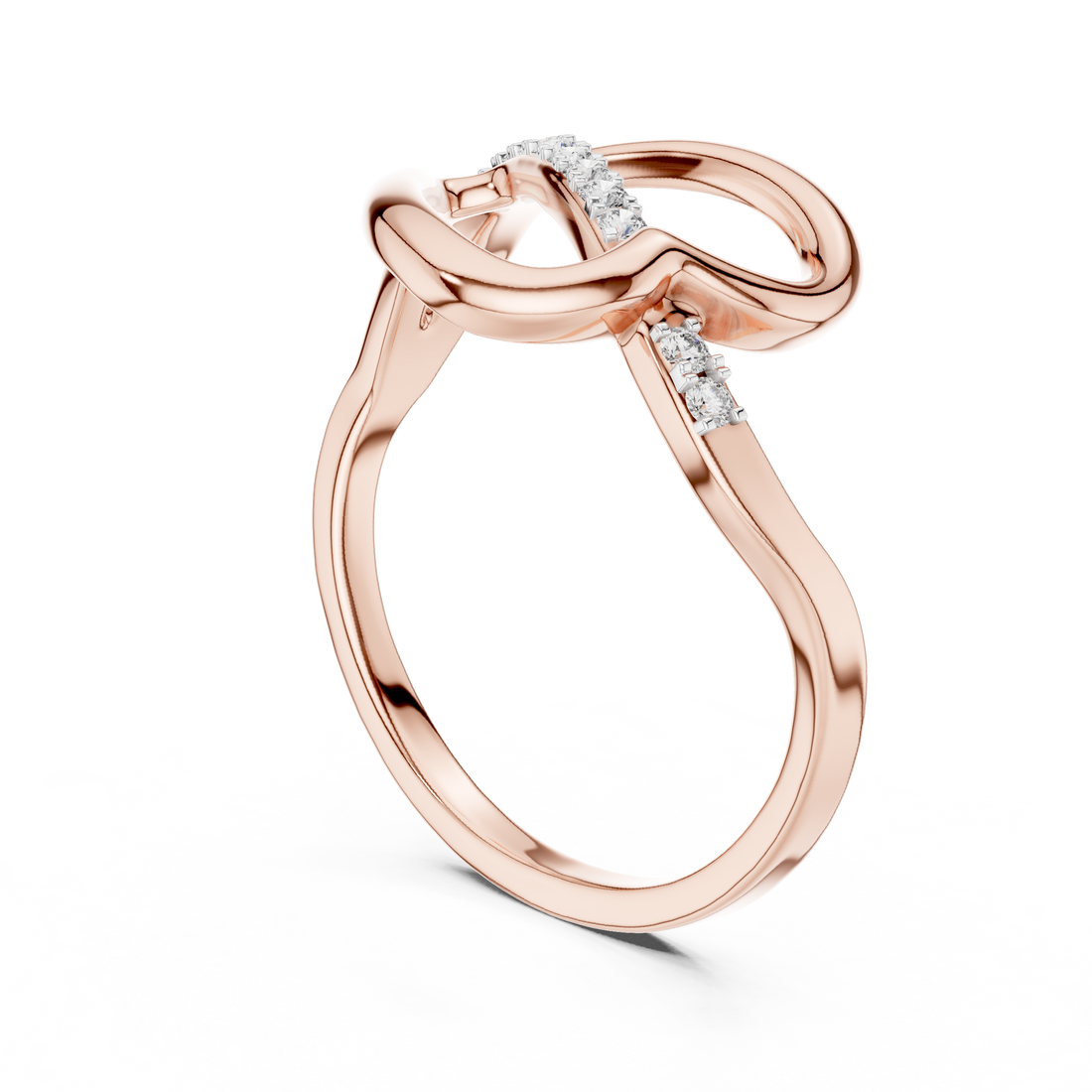 12#10054@L - Fashion None Ring - White Gold