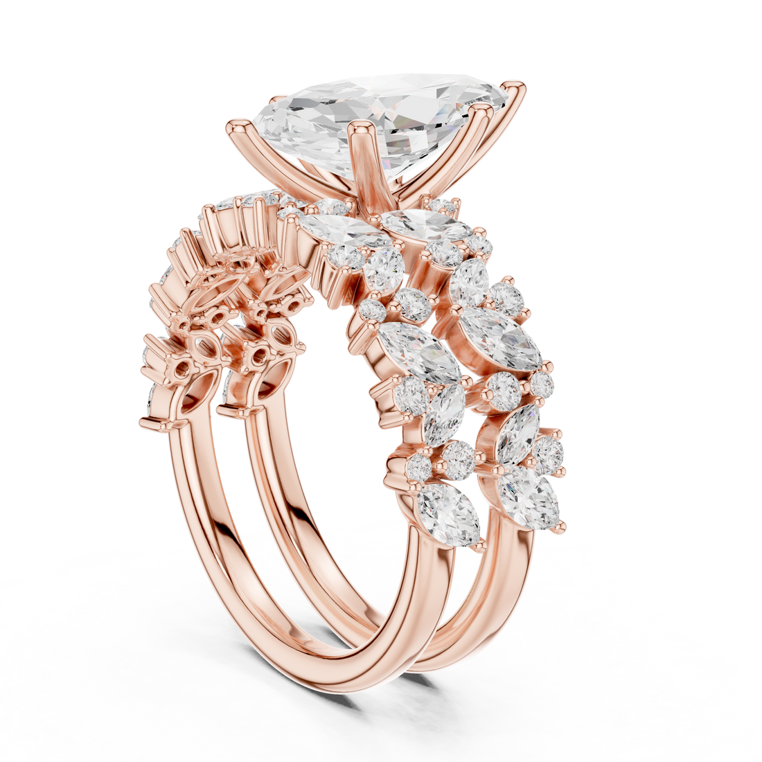 DDLR-942 - Solitaire Marquise Ring - White Gold