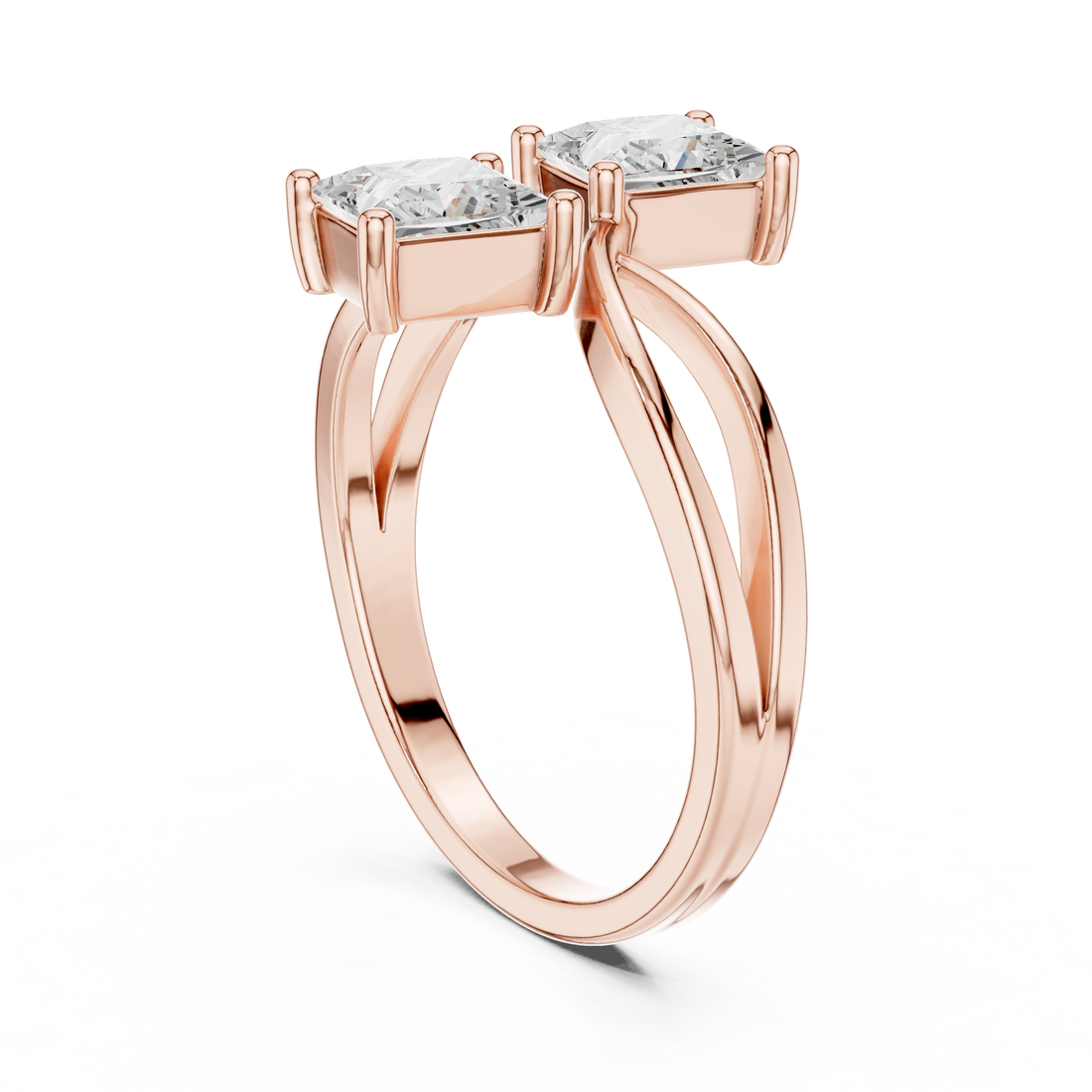 DDLR-470 - Bypass Princess Ring - White Gold