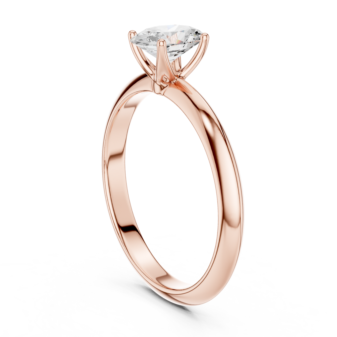 DDLR-146-OV - Solitaire Oval Ring - White Gold