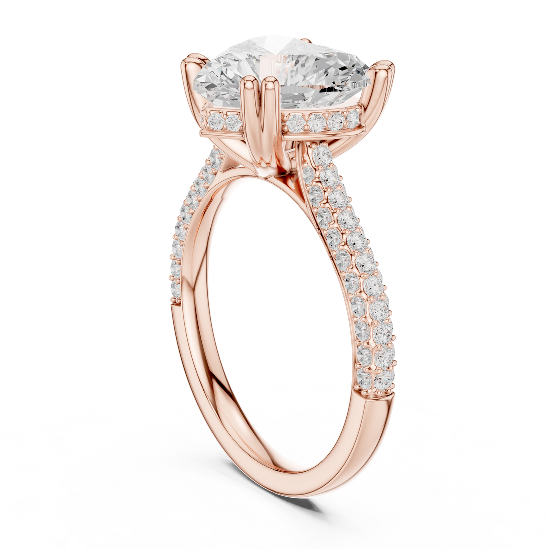 DDLR-260-HR - Solitaire Heart Ring - White Gold