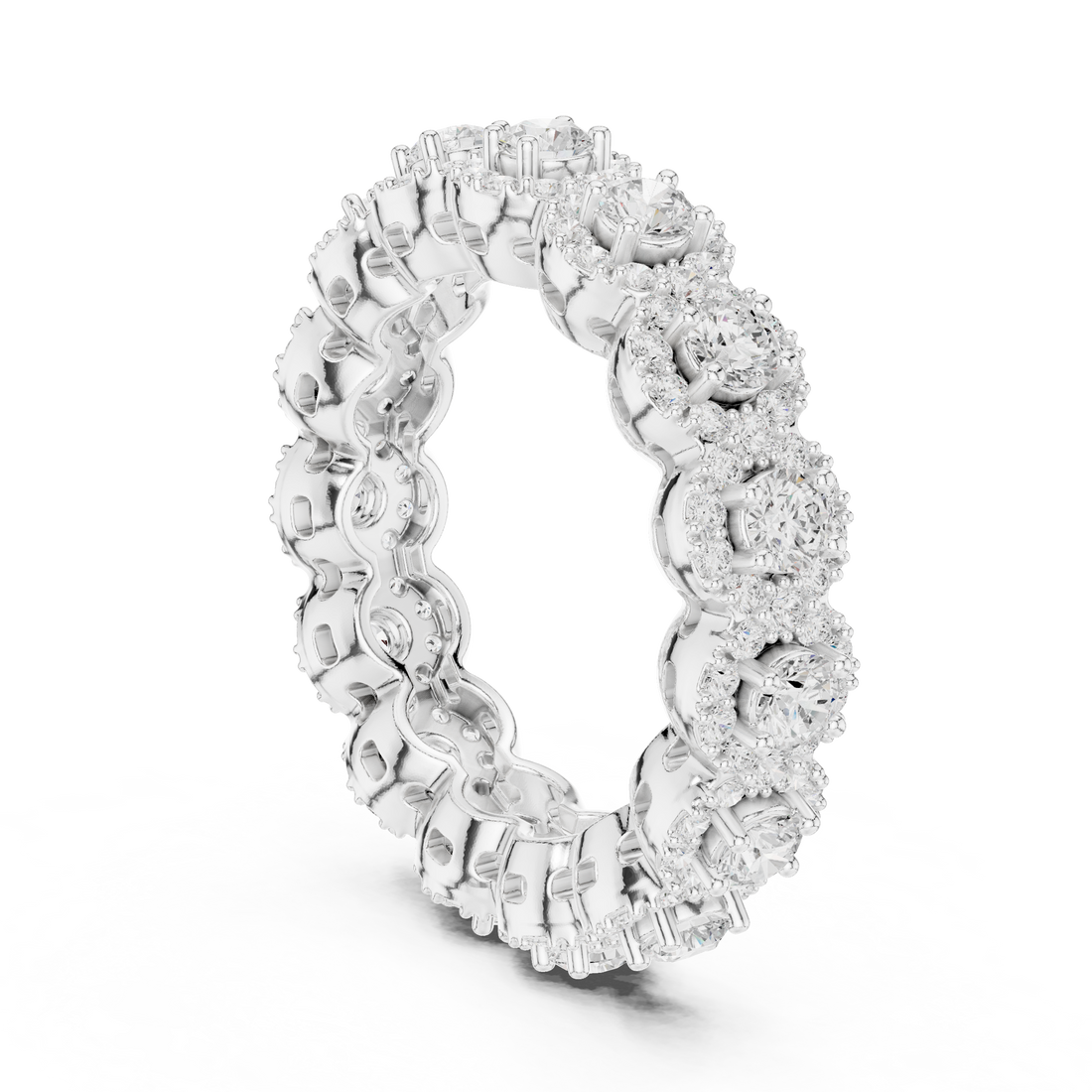 DDLR-307 - Eternity Round Ring - White Gold