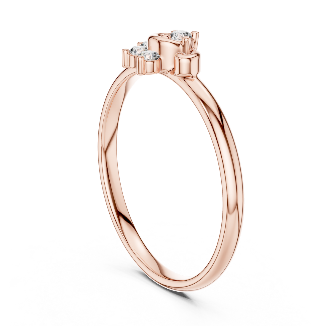 1 (372) - Fashion Round Ring - White Gold