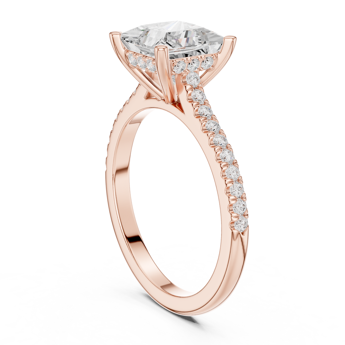 DDLR-169 - R00845-PR - Solitaire Princess Ring - White Gold