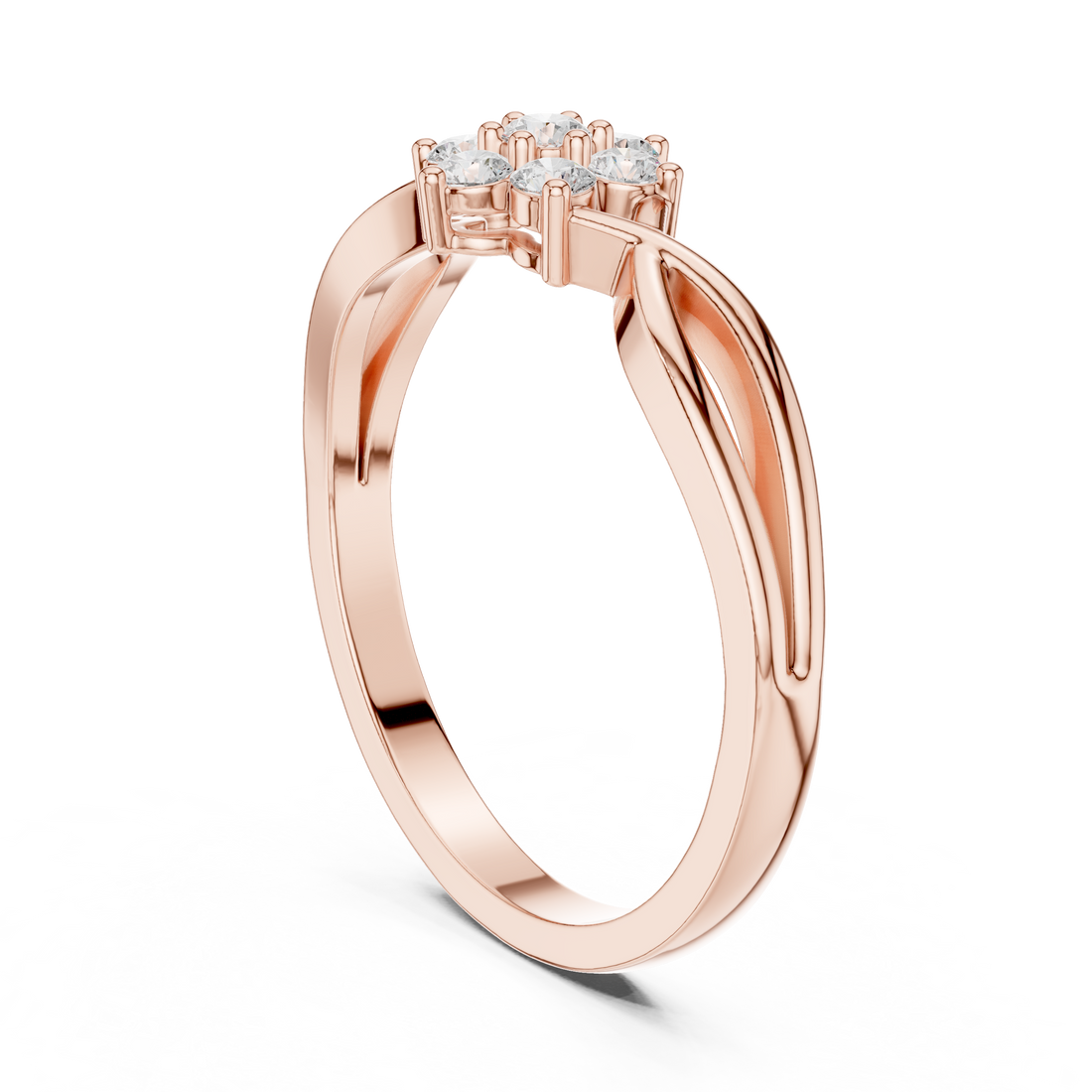 HLR-72 - Fashion Round Ring - White Gold