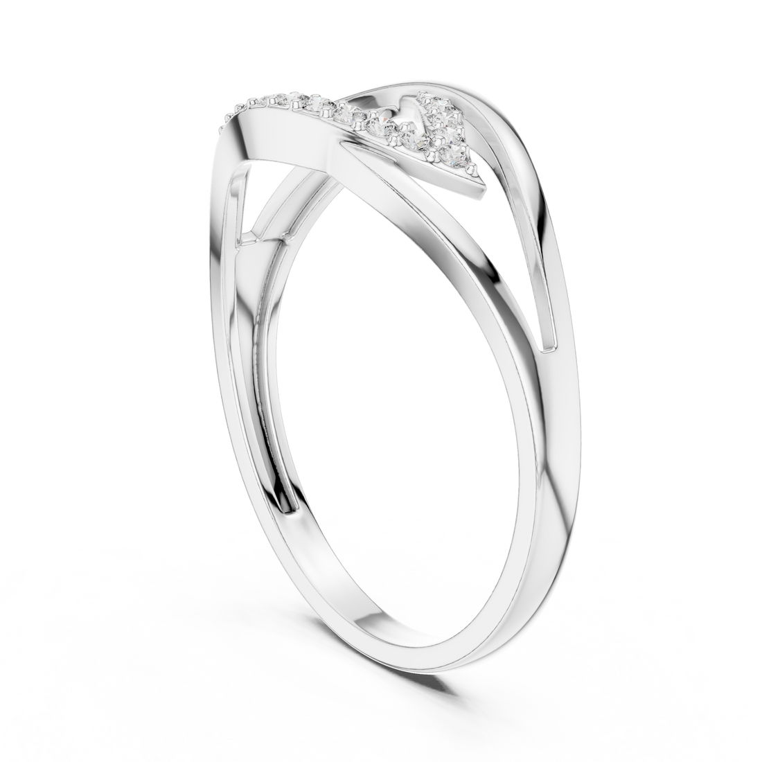 1 (183) - Fashion None Ring - White Gold