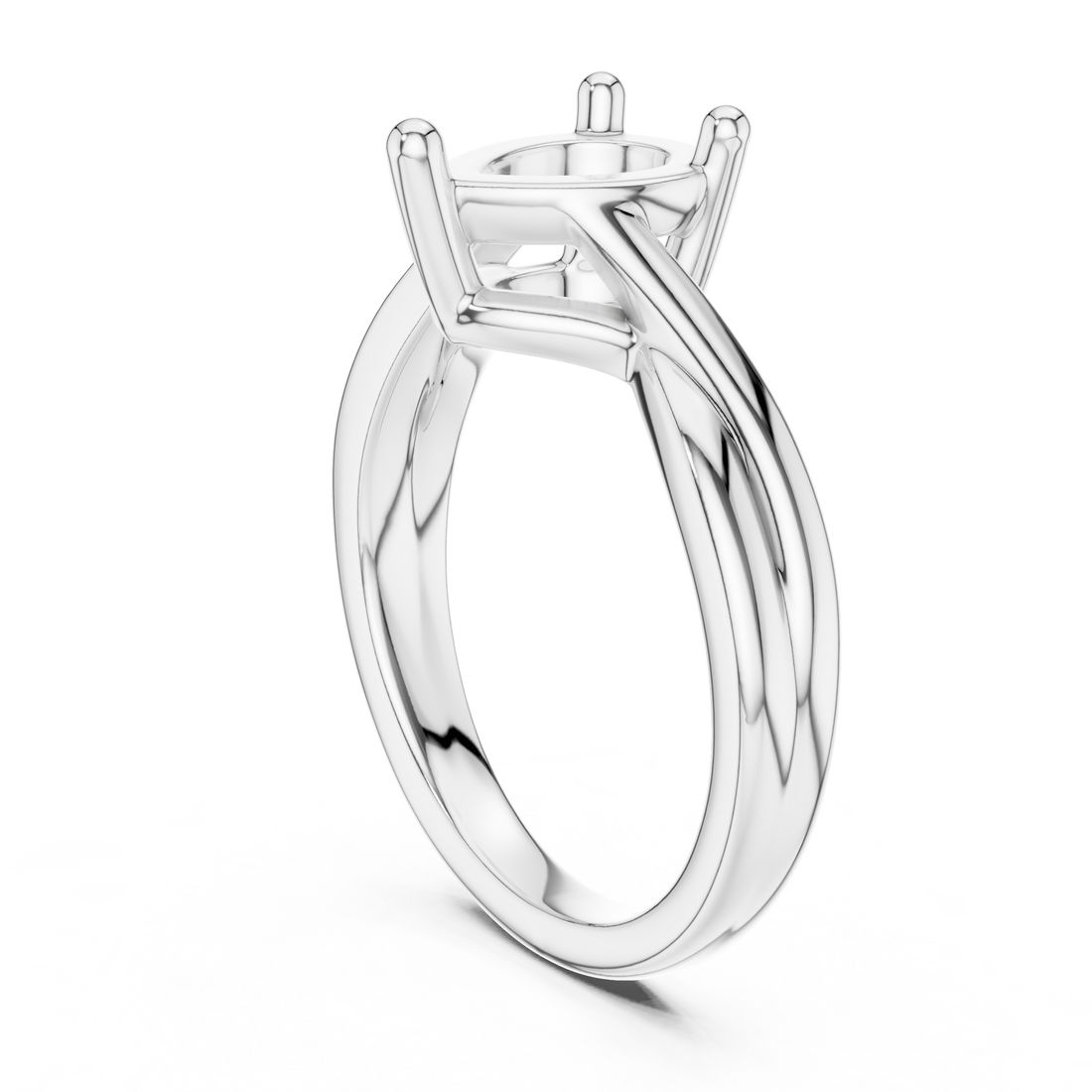DDLR-112 - R00705-PE - Solitaire Pear Ring - White Gold