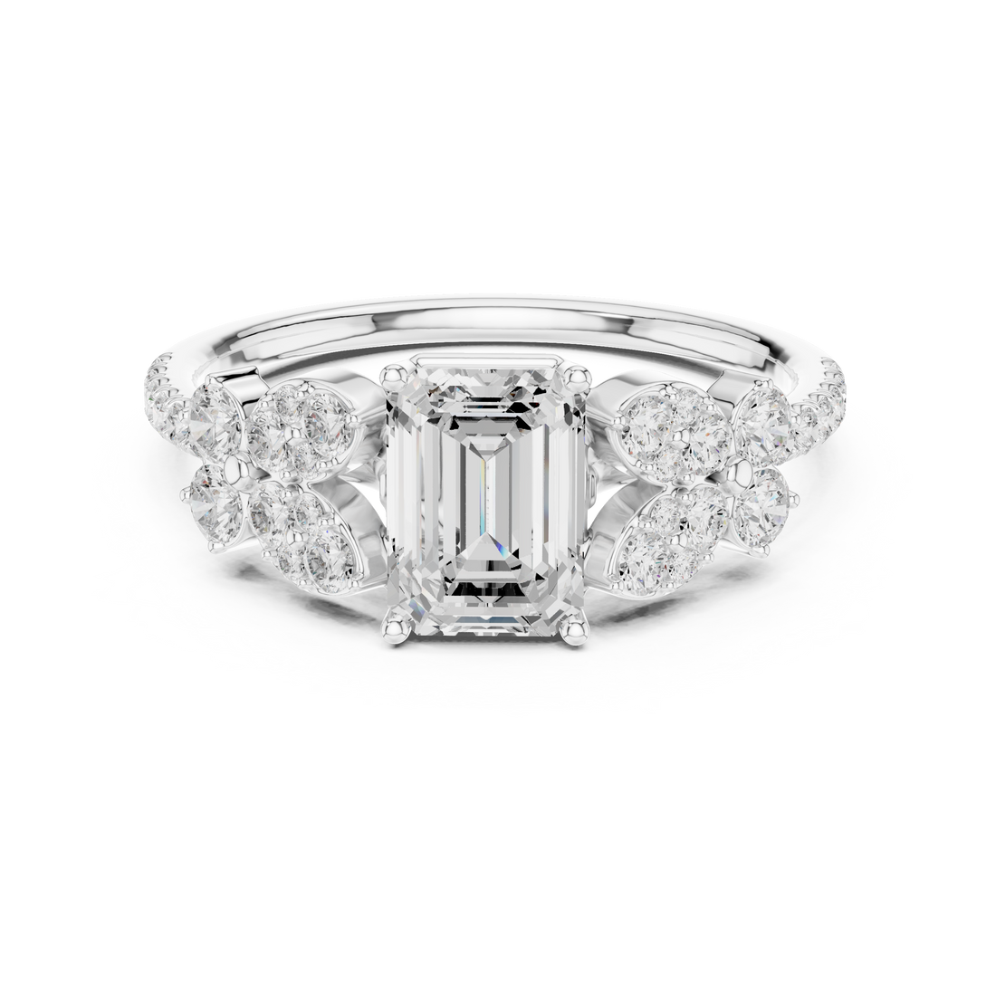 Fashion Ring - Emerald | DDLR-1069 - Rose Gold