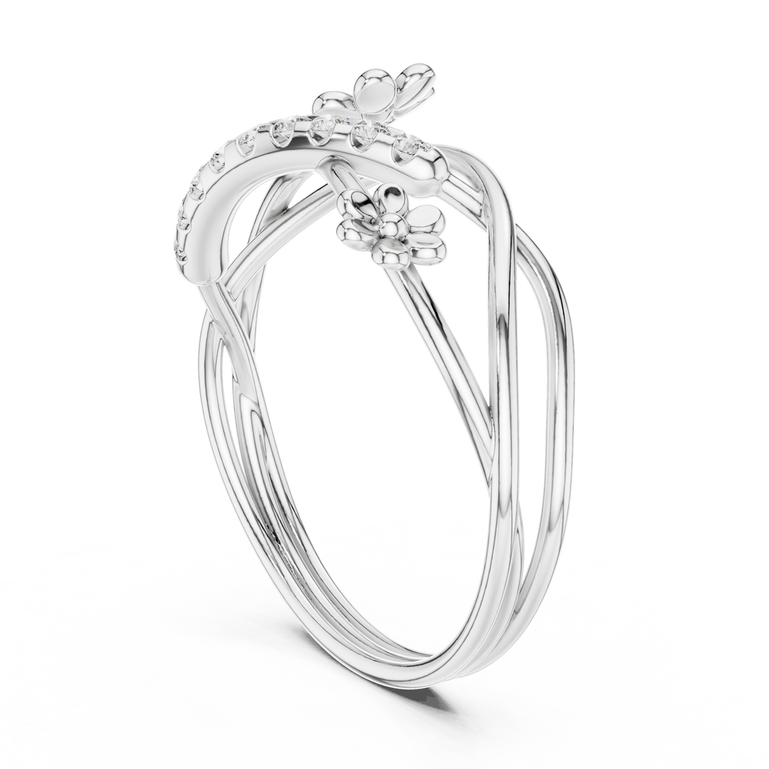1 (207) - Fashion None Ring - White Gold