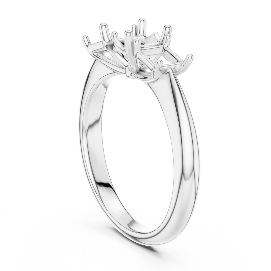 DDLR-044-CU - Three Stone Cushion Ring - White Gold