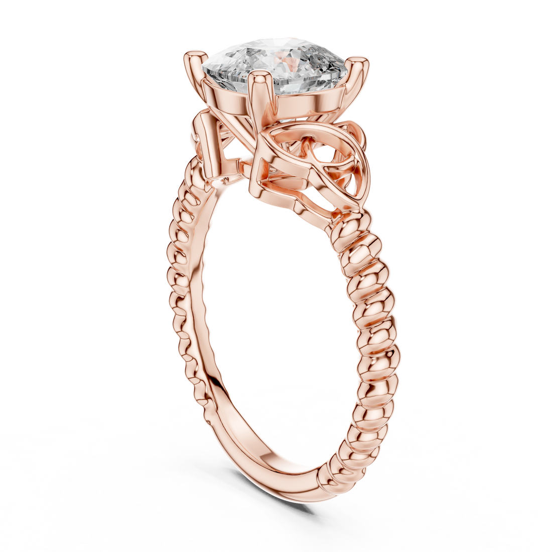 DDLR-049 - Solitaire Cushion Ring - White Gold